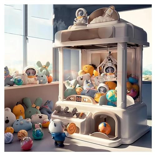 HAZARA Candy Grabber Machine a Bonbon avec Pince avec 25 Peluches,20 Gashapons Candy Arcade Machine à Sucreries Cadeau d'anniversaire pour Enfant
