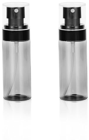 Jasminum Lot de 2 petits flacons pulvérisateurs en plastique - 60 ml - Ne se déforme pas facilement - 3,5 x 11,2 cm - Pour eau de parfum, liquide de nettoyage, shampoing, produits de soins de la peau