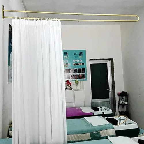 Raumteiler Vorhang Zimmerteiler Vorhang 7,2 Fuß Groß - Goldene Freistehende Trennstange für Klinik/Spa Lab/Lounge - Shared Partition Area Bildschirm, Einfache Montage (Size : 230cm(7.5ft))