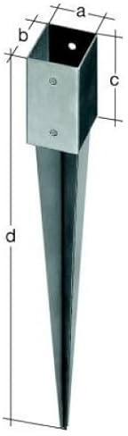 Bodenhülse Einschlagbodenhülse Einschlaghülse Pfostenträger verzinkt 2,0 mm (101 x 900 x 2 mm)