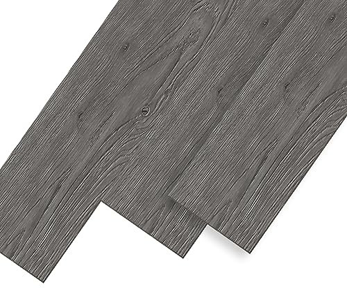 UISEBRT Pavimenti in PVC autoadesivi per pavimenti in vinile, effetto legno, 36 pezzi, 91,44 x 15,24 x 0,2 cm, per circa 5 m², pavimenti decorativi per cucina, soggiorno, balcone, rovere notturno