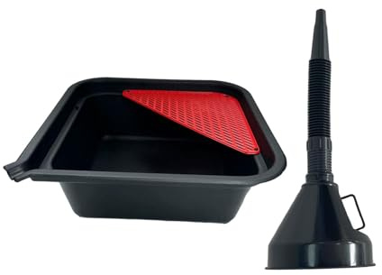 Dickly Vaschetta di scarico dell'olio Vaschetta per la raccolta del gocciolamento dell'olio per auto 9L Resistente all'olio Anti multiuso Vaschetta per il