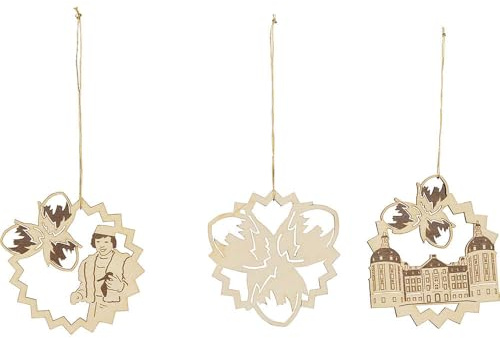 Saico Christbaumschmuck DREI Haselnüsse für Aschenbrödel - 3er-Set - 8,5 cm
