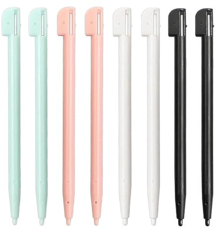 Sarini Lot de 8 Stylets pour 3DS XL 3DS NDS DS Lite DSL NDSL Console Tip Accessoires de Console de Jeu 4 Couleurs