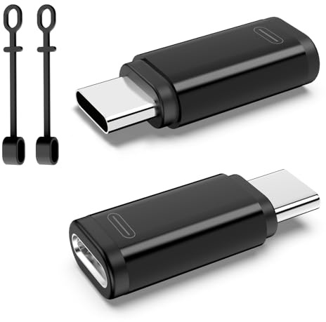 TiMOVO pour Adaptateur Lightning vers USB C, 2 PCS Adaptateur USB C Mâle vers Lighting Femelle avec 36W de Charge Rapide et Synchronisation des Données pour iPhone 15/16 série,Pas pour Audio/OTG, Noir