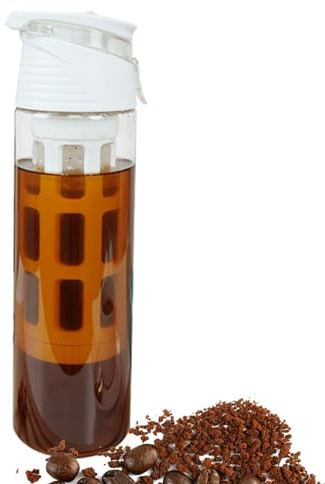 Cafetera De Preparación Fría - Infusor De Té Y Café Helado De 550 Ml, Taza De Viaje Portátil De Preparación Fría | Taza Para Hacer Botellas De Café Helado A Prueba De Fugas Con Tapa Hermética Y Filtro