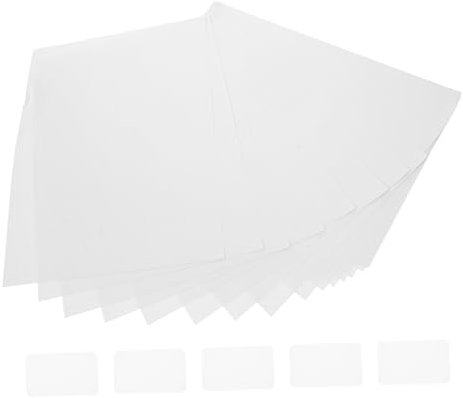 SOPOTUTU 100 Blätter Klebeetiketten Aufkleber Zum Beschriften Für Drucker Verpackungsklebeband Etikettenpapier Für Materialkennzeichnung Und Namensschilder Weiß Blatt