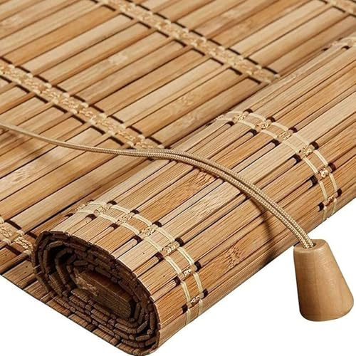 Bambus Rollos Outdoor,Natürliche BambusRollo Raffrollo,Bambusrollo,Holzrollo Jalousie,Blickdicht Raffrollo Aus Bambus Sichtschutz Sonnenschutz Bambusrollo Jalousie Für Türen & Fenster
