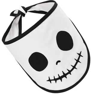 Hundehalstuch mit Totenkopf-Aufdruck, atmungsaktiver Stoff, verstellbare Krawatte, Halloween, Haustierzubehör für Partys, Reisen, Fotos, Halloween, Hundehalstuch