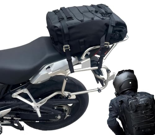 Abhpjuy Sac de Selle de Moto Multifonction 30L Sacoche Moto Bagage Sac à Dos de Moto Sac à Dos Universel pour Voyage et Quotidien