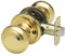 Copper Creek Türknäufe aus poliertem Messing, rund, Kolonialstil, 1 Stück, Innengriff, perfekt für Heimwerker, passend für alle Standardtüren – Flur, Schrank, Schlafzimmer, Badezimmer