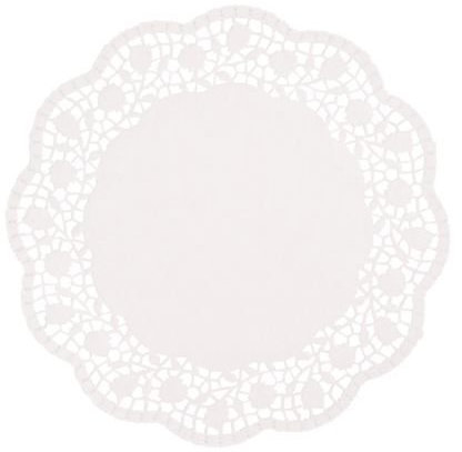 PAPSTAR Tortenspitzen weiß, Ø 25cm (100 Stück)