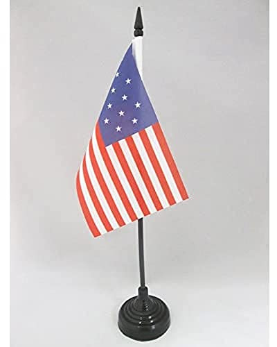 AZ FLAG - Tischflagge Usa 15 Sterne - 15x10 cm - Vereinigten Staaten Von Amerika Alt Tischfahne 10 x 15 Cm - Flaggen