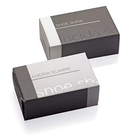 Present-More - Kit Pulizia Scarpe 250 Pezzi - Linea Smart - Spugna Morbida Bagnata per Lucidare le Scarpe - Packaging Ecologico in Scatoletta Riciclabile - Ideale per Hotel e B&B