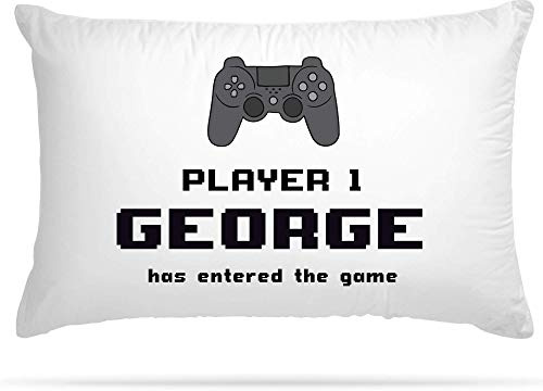 Personalised Gaming Pillow Case with 8 Different Controller Gamepad Design - Bedroom Accessories Cute Room Decor Gifts for Boys & Room Decor for Girls - Man Cave Cushion Covers (101)