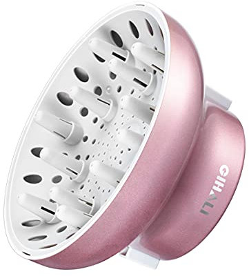 GIHALI universale dei capelli diffusore forte holding adattabile per asciugacapelli con da 4,4 cm a 6,6 cm per ricci o capelli mossi, Diffusore per capelli ricci, phon, compatibile (Oro Rosa)