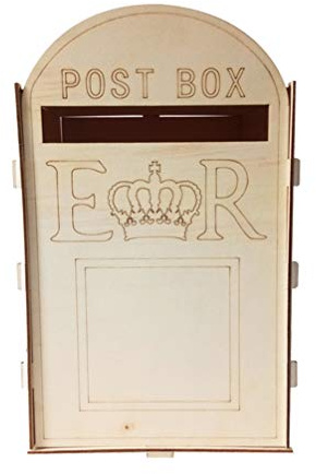 SUPVOX Wedding Post Box Wooden Rustic Gift Card Holder Mailbox with Lock Craft Ornaments Wedding Party Decorations Supplies