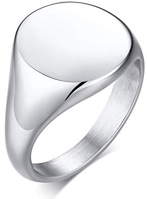 VNOX Escudo Familiar Personalizado/Logotipo/Emblema Nacional/Anillo de Sello Anillo de Sello Anillo de Acero Inoxidable para Hombres,Regalo para Cumpleaños/Día del Padre/Día de San Valentín/Navidad