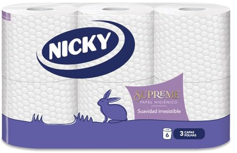 Carta igienica Nicky Supreme 6 rotoli 3 strati
