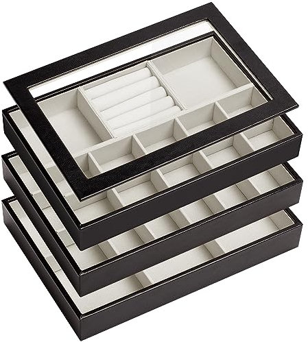 ADEL DREAM Stapelbares Schmucktablett Schmuckschatpfanne Aufbewahrung Schublade Lagerung-Schmuck Aufbewahrung Damen Schmuckschatpfe