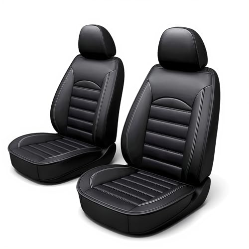 Chifeng Universal-Kunstleder-Autositzbezüge - Haltbar, wasserdicht, atmungsaktiv Bezüge für 2 Vordersitze BMW 1 120 125 130 3 325 328 330 335 5 520 525 530 X1 X2 X3 X4 X5 X6