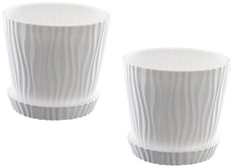 OFFSCH 2 Ensembles Pots De Fleurs en Plastique pour Rosiers Chinois, Scindapsus Et Plantes