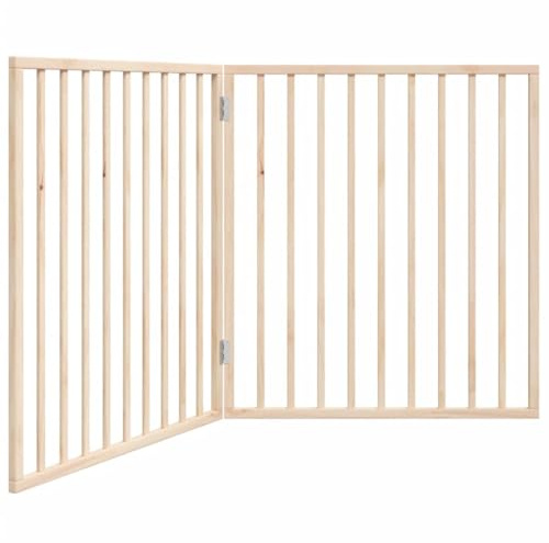 vidaXL Hundgrind hopfällbar 2 paneler 160 cm poppelträ