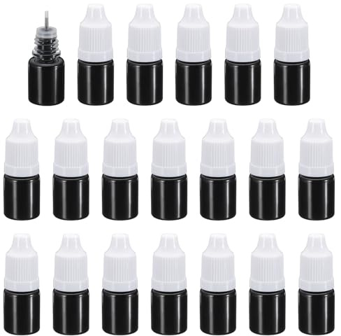 PATIKIL 20Pcs 5ml Ink Refills for Stamps, 3.38oz Replacement Refill Ink for Identity Theft Protection Stamp Confidential Roller Stamp Letter Stamp, Black