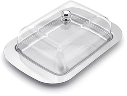 Práctica mantequillera, bandeja de almacenamiento de mantequilla, recipiente con tapa de plástico para almacenar y servir mantequilla