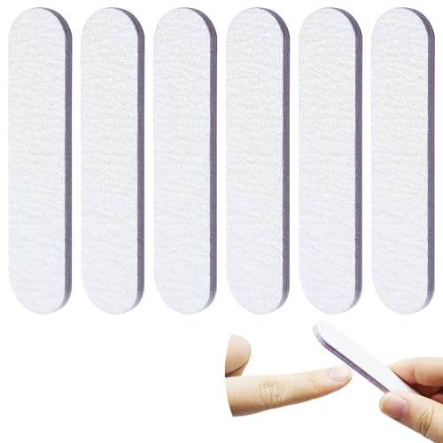 Professional Mini Nail Files 100/180 Grit Double Sided Nail File | Fingernail Files Manicure Tools Toenail Grinding File, Pet Grooming Tools (6 Pcs)
