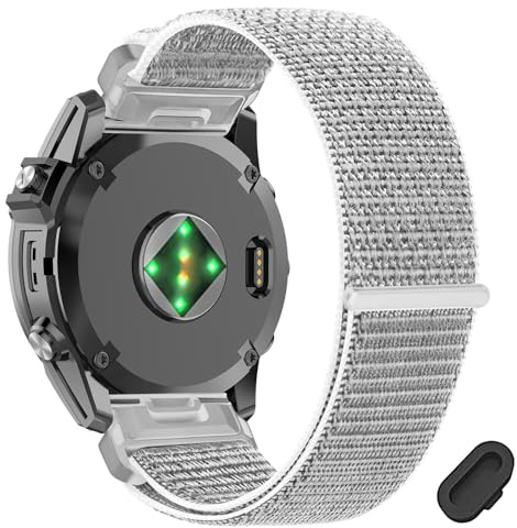 CFXHWZH 22 mm nylonremmar kompatibla med Garmin Fenix 8 AMOLED/Quatix 8/Tactix 8/Approach S70 47 mm, sport Quickfit klockarmband för Fenix 7 pro/7/6 Pro/6/5 Plus/Forerunner 970/965/Descent G2, 22mm