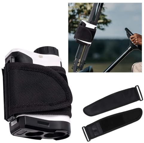 Ranyi Magnetic Rangefinder Holder Mount Strap, Adjustable Golf Rangefinder Mount/Holder Non-Slip Fabric Strap Band with Strong Magnet Securely Attach to Golf Cart/Push Cart Railing/Bar/Frame