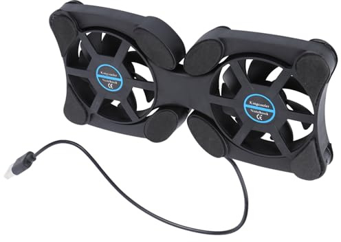 FIXOSHEE Supporto Raffreddamento Laptop USB Pieghevole Portatile con Ventole Silenziose Base Anti-scivolo Protettiva per Notebook Design Salvaspazio per Uso in Movimento