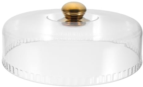 OFFSCH Cupola Trasparente per Dolcetti in Plastica, Rotonda, 1 Pezzo | Pasticcini, Dolcetti, Panetterie, Picnic, Copertura da Esposizione, Resistenza a Crepe e Graffi, Visibilità Chiara