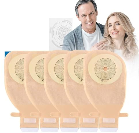 Sacchetti per stomia opachi da 75 mm (confezione da 10) con grembiule da bagno