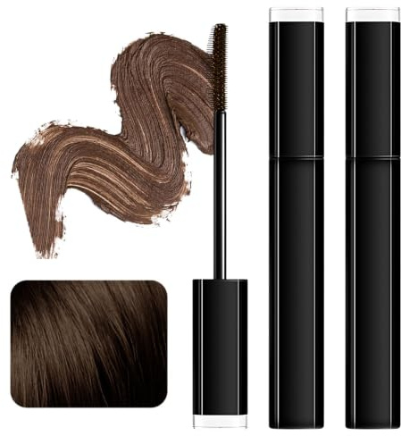 2 Stück Haarfarbstift,Haaransatzkorrektur Haarmascara,Auswaschbar Haarfärbestift,Deckt Graues Haar Natürlich Ab,Unisex,Ideal Für Den Alltag Und Unterwegs (Braun)