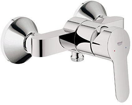 GROHE Start Edge - Einhand- Brausebatterie (S-Anschlüsse, variable Mengenbegrenzung, Long-Life 46 mm Keramikkartusche, langlebig), chrom, 23347000 Keramikkartusche