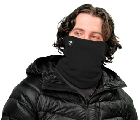 Turtle Fur Double-Layer Neck Warmer - Ultra-Soft, Stretchy Chelonia 150 Fleece Neck Gaiter Made with 100% Recycled Polyester, Black