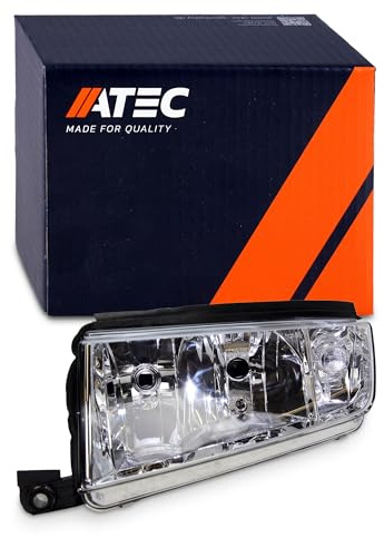ATEC Germany 1x Hauptscheinwerfer vorne links H7 / H3 Frontscheinwerfer ohne Stellmotor, Kompatibel mit SKODA FABIA I (6Y2), FABIA I Combi (6Y5), FABIA I Stufenheck (6Y3)