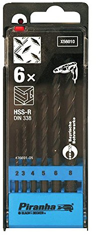 Piranha HSS-R Metal 6 Pieces Drill Set