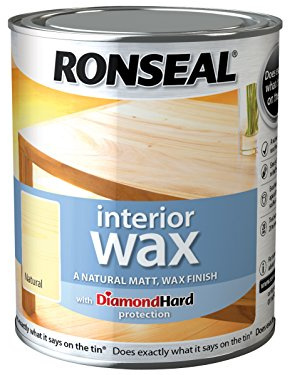 Ronseal IWNAT750 750 ml Interior Wax - Natural | Diamond Hard formulation providing abrasion resistance and rapid curing, touch dry in approximately 20 minutes.