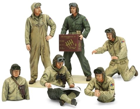 Tamiya 35347 1:35 US Panzerbesatzung Fahrzeug, Gelb, Blau, Grün, Grau