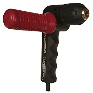 Milescraft 1304 Drill90PLUS - Right Angle Drill Attachment with 3/8 inch Chuck and 6-Sided Hex Shank - 90 Degree Drilling Adapter with Dual Handles for Tight Spaces