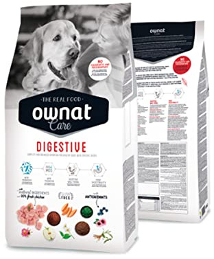 Ownat PROSSIBLE Care Digestive Je Pense Que pour Les Chiens Gastro-intestinaux (10 kg) avec des problèmes digestifs, des ingrédients sans Gluten naturels. Aliments Riches en protéines, légers., Blanc, 3