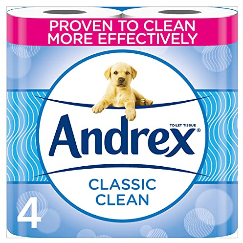 Andrex Classic Clean Toilet Paper, Pack of 4