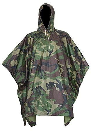 LOOGU Camo Rain Poncho with Hood Waterproof Lightweight Raincoat Rain Gear Men Women Outdoor Camping Hunting Hiking Fishing