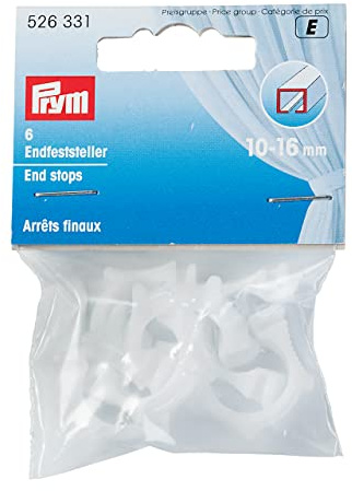 Prym 526331 Endfeststeller 10-16 mm weiß