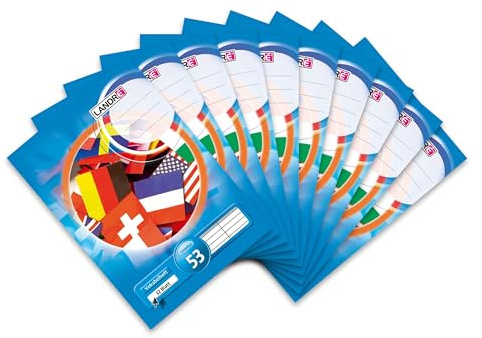 Landre 100050468 - Cuaderno de vocabulario (A5, 32 páginas, linea nº 53, 2 columnas, 80 g/m2, 10 unidades)