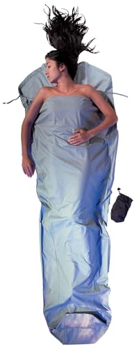 Cocoon MummyLiner Mumienschlafsack, Baumwolle, Cactus Blue, 241 x 90/56 cm