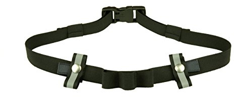 ANDREAS WIPPER Laufgürtel mit Gelschlaufen, Startnummernhalter, Startnummerngurt, Startnummernbefestigung, Startnummernband Race Black Edition